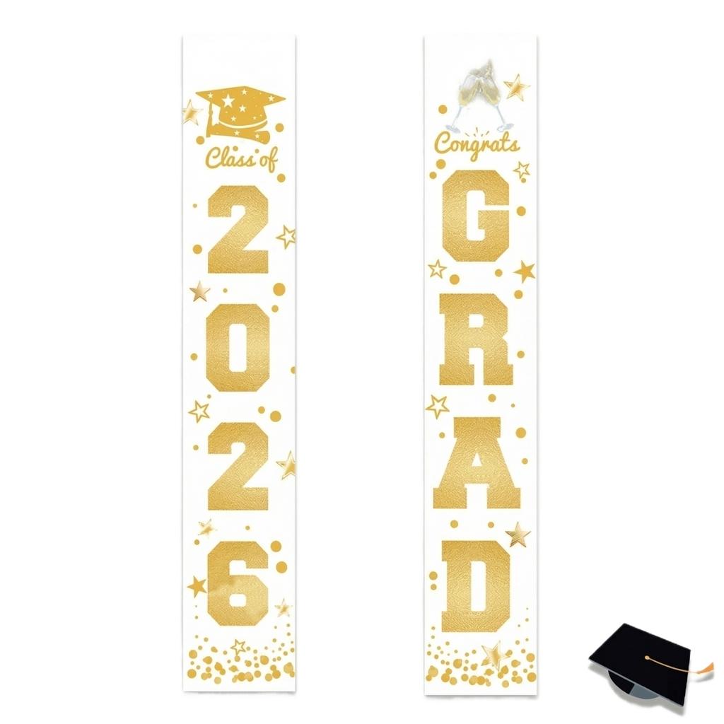 Graduation Class Decoration Door Flag Hanging Flag Graduation Party Decoration Supplies