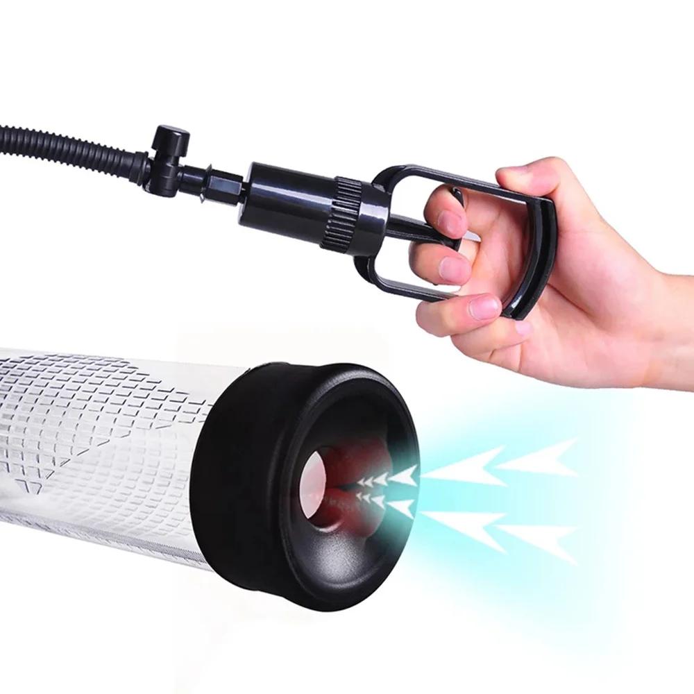 Male Penis Enhancement Erectie Cock Enlarger Trainer Penis Pump Vacuum Pump Dick Stimulate Extender Masturbator Sex Toys for Men
