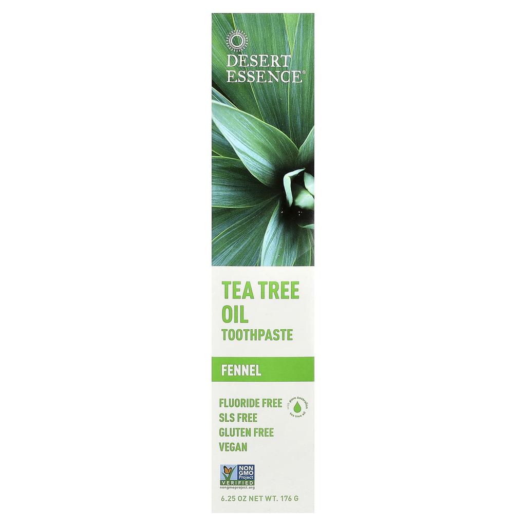 Tea Tree Oil Toothpaste, Fennel, 6.25 Oz (176 G)