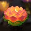 LED Electronic Candle Light Battery Operated Buddhas Table Lamps Creative Simulation Lotuses Night Light For Prayer