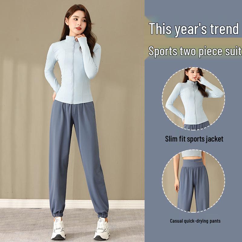 Women's 2024 High-End Quick-Dry Yoga & Running Set: 3-Piece Sports Outfit