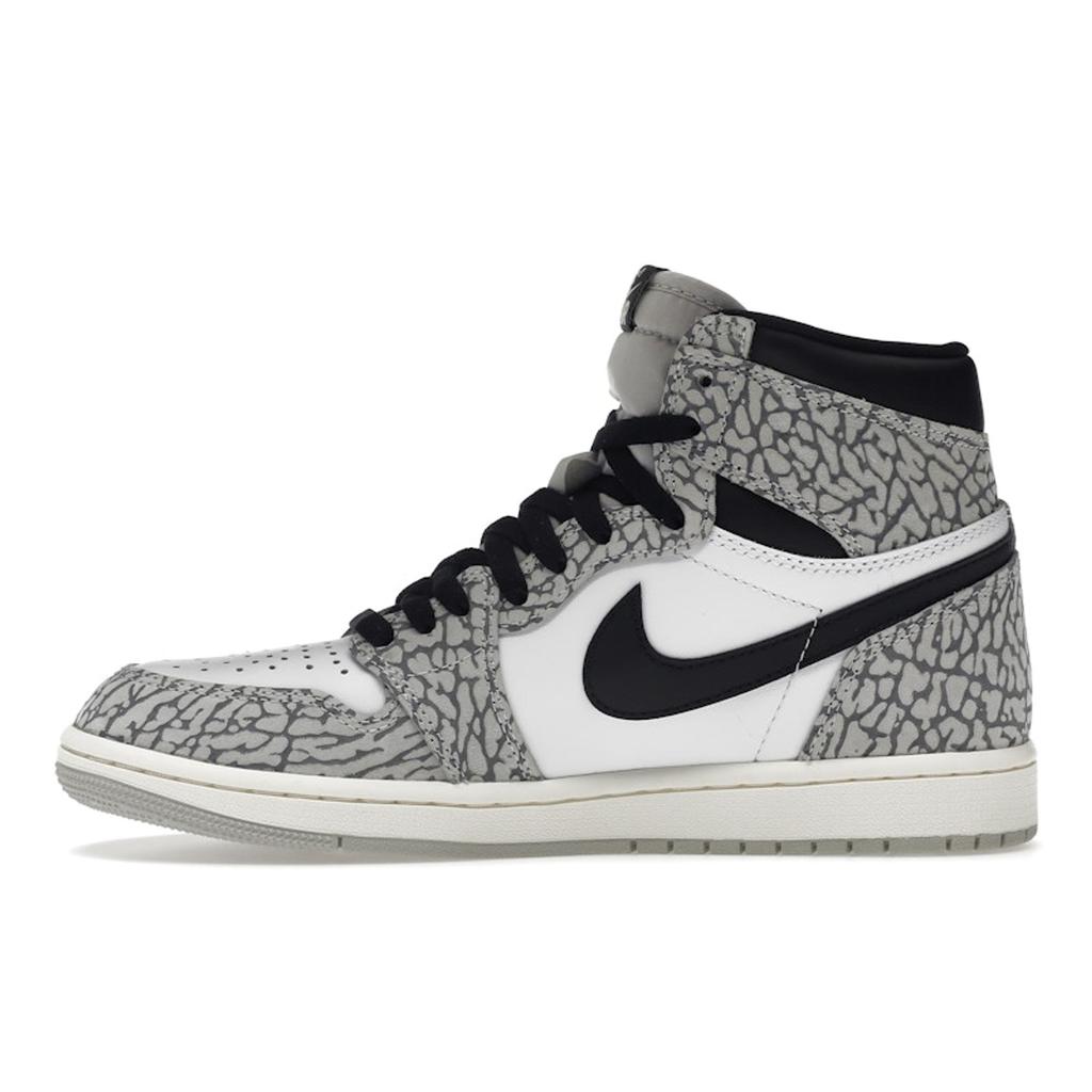 Air Jordan 1 Retro High OG White Cement Unisex Sneakers Grey Tech-Grey Muslin DZ5485-052