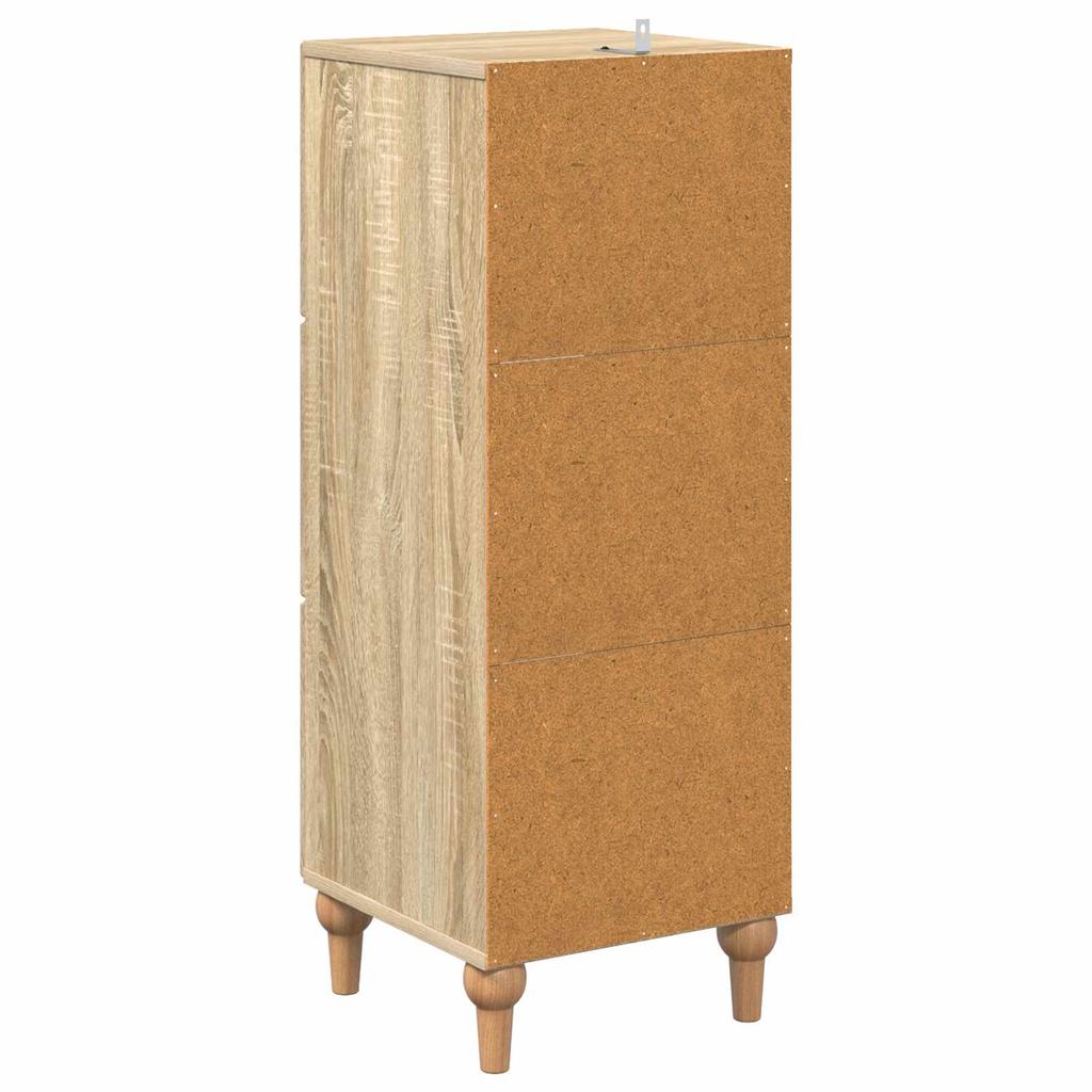 Drawer Cabinet in Sonoma Oak 33 x 34.5 x 90 cm Particleboard