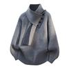 2025 Winter Men's High Neck Pullover Knitwear with Scarf