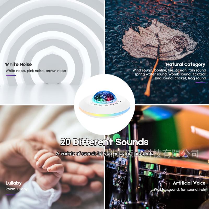 BRELONG Projektor Gwiazd LED USB Ładowalny Ściemniany Lampka Projekcyjna Muzyczna Romantyczne Oświetlenie Atmosferyczne Prezent Urodzinowy dla Dziecka