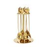 6Pcs Stainless Steel Star Moon Dessert Spoon Fork Set Gold Silver Coffee Stirring Spoon Forks Coffee Bar Kitchen Accessories