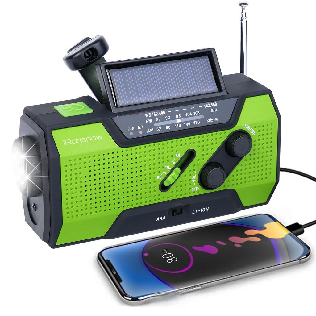 Multi-Functional Solar Hand-Crank Emergency Radio