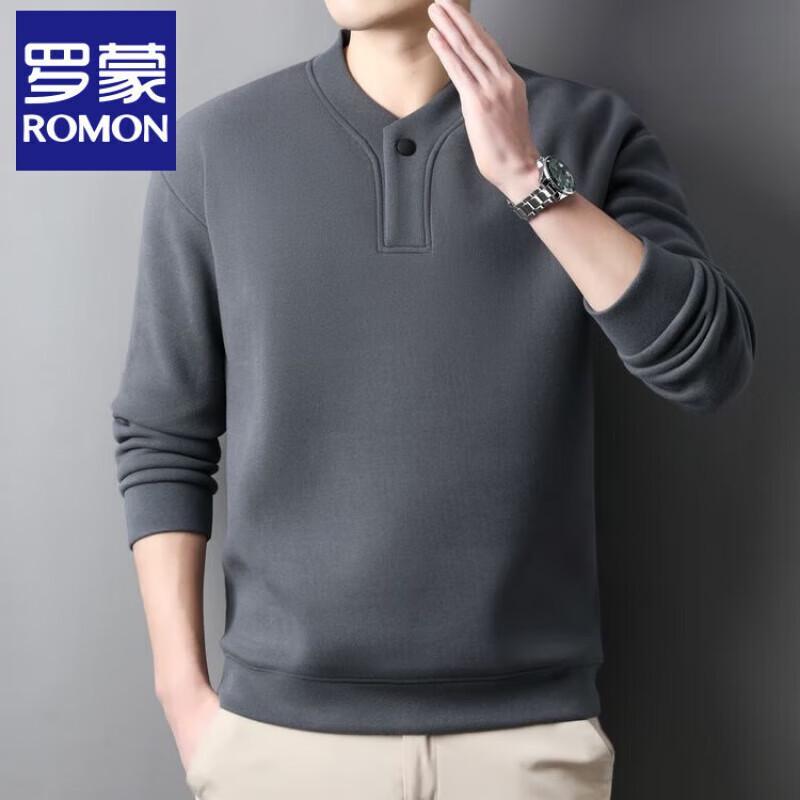 

Romon Men s Half-High Collar Thermal Long-Sleeve T-Shirt L