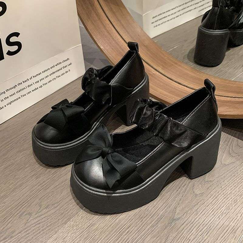 

Fairy shoes gentle French high heels single shoes female 2025 new lo retro Mary Jane women s shoes Lolita shoes 00 Shipping Stock Miscellaneous Shoes чёрный