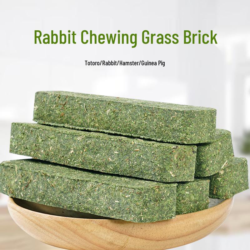 Alfalfa & Timothy Mixed Grass Brick for Rabbits, Guinea Pigs, Chinchillas - Perfect for Teeth Grinding