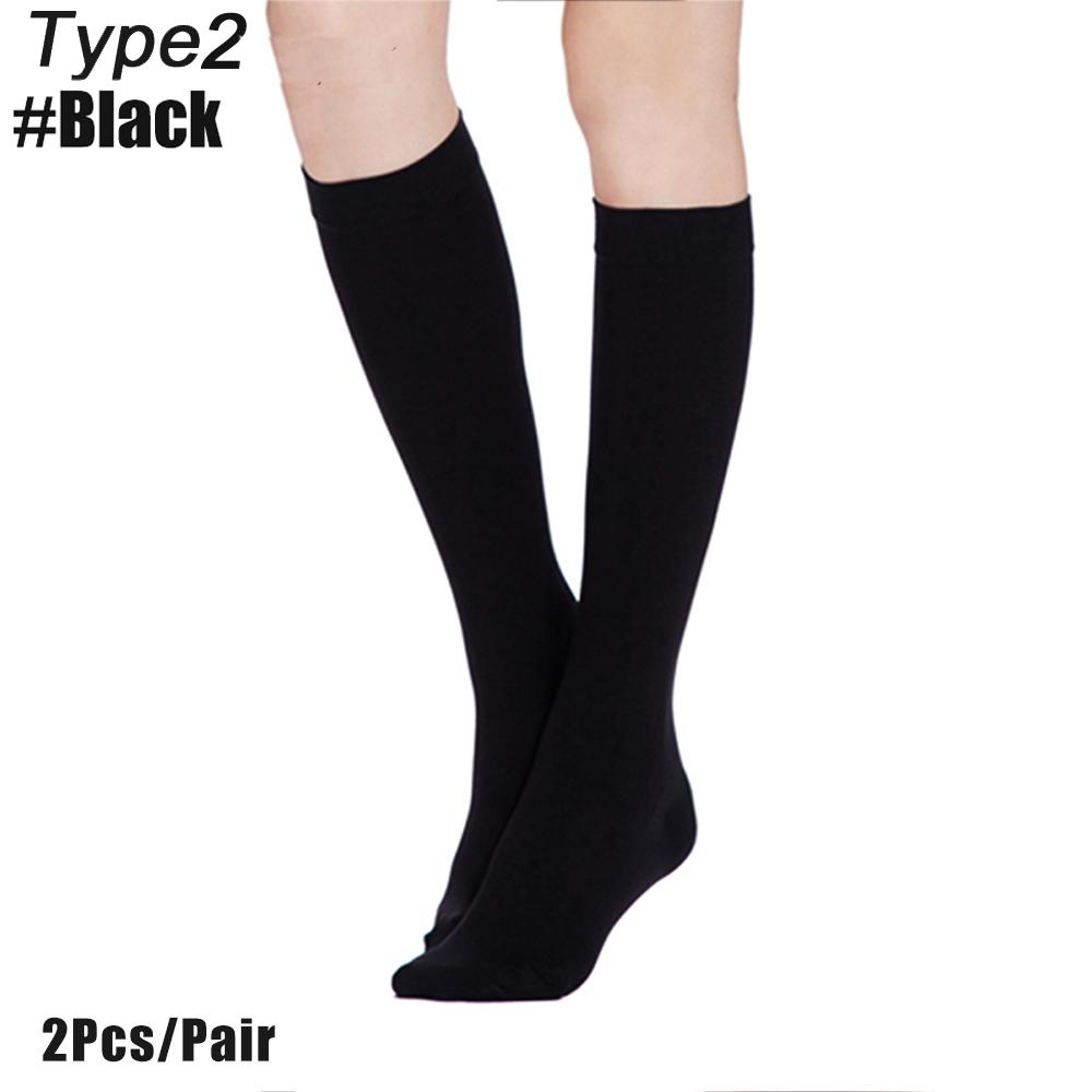 Open Toe Knee-High Medical Compression Stockings Varicose Veins Stocking Compression Brace Wrap Shaping For Women Men 18-21Mm