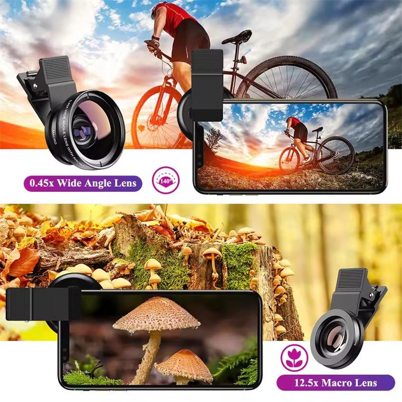 Obiectiv profesional pentru camera telefonului 12.5x Cameră Macro Foto HD 0.45x Obiectiv Super Unghi Larg Pentru Samsung iPhone toate smartphone-urile