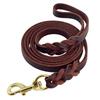 1,2-2,1m Echte Leder Hundeleine mit Haken Haustier Laufen Training Braune Schwarze Farben für Mittlere Große Haustiere Schäferhund Greyhound