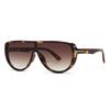 Trendy Futuristic Round Flat Sunglasses Cross-Border Popular European and American Concept Stylish Lh295