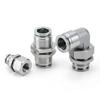 PU PE PV PY PZA SA PM PK PLM 304 stainless steel metal pneumatic quick coupling 4 6 8 10 12 14 16mm push in air Hose connector