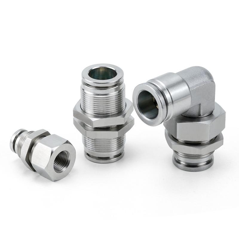 PU PE PV PY PZA SA PM PK PLM 304 stainless steel metal pneumatic quick coupling 4 6 8 10 12 14 16mm push in air Hose connector