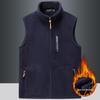 Men's Plus Velvet Outdoor Fleece Vest - Thickened Gilet for Autumn and Winter Sports, Casual Running, and Fishing