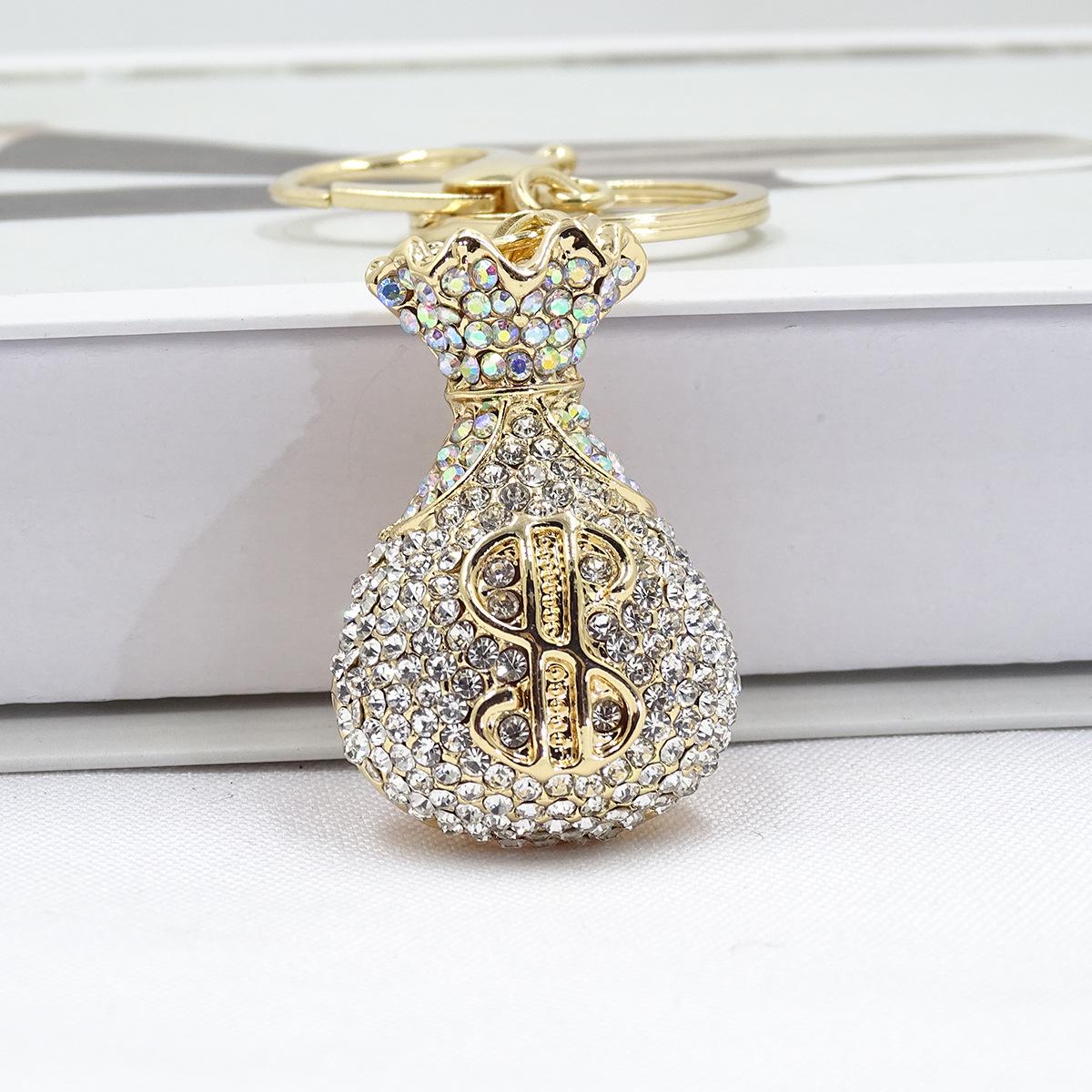 

Модный брелок из сплава: 3D Подвеска в виде мешка с деньгами в подарок белый