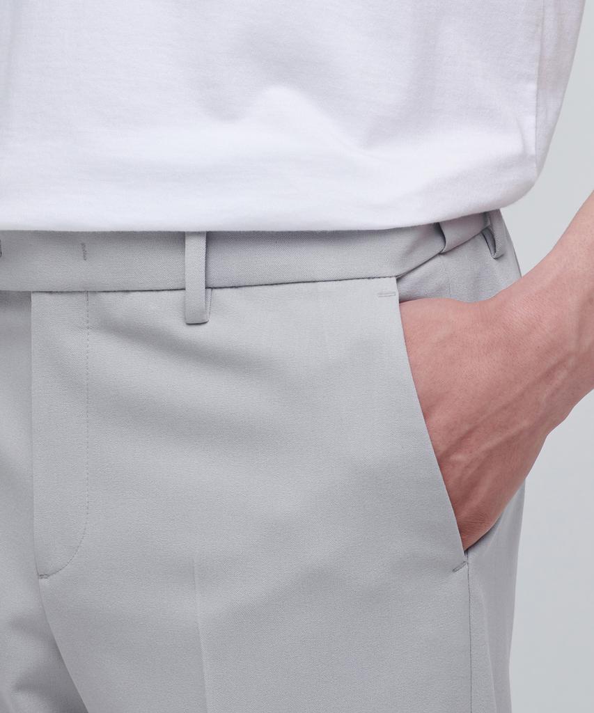 MUSINSA STANDARD Semi-Wide Slit Hidden Banding Slacks [Light Gray]