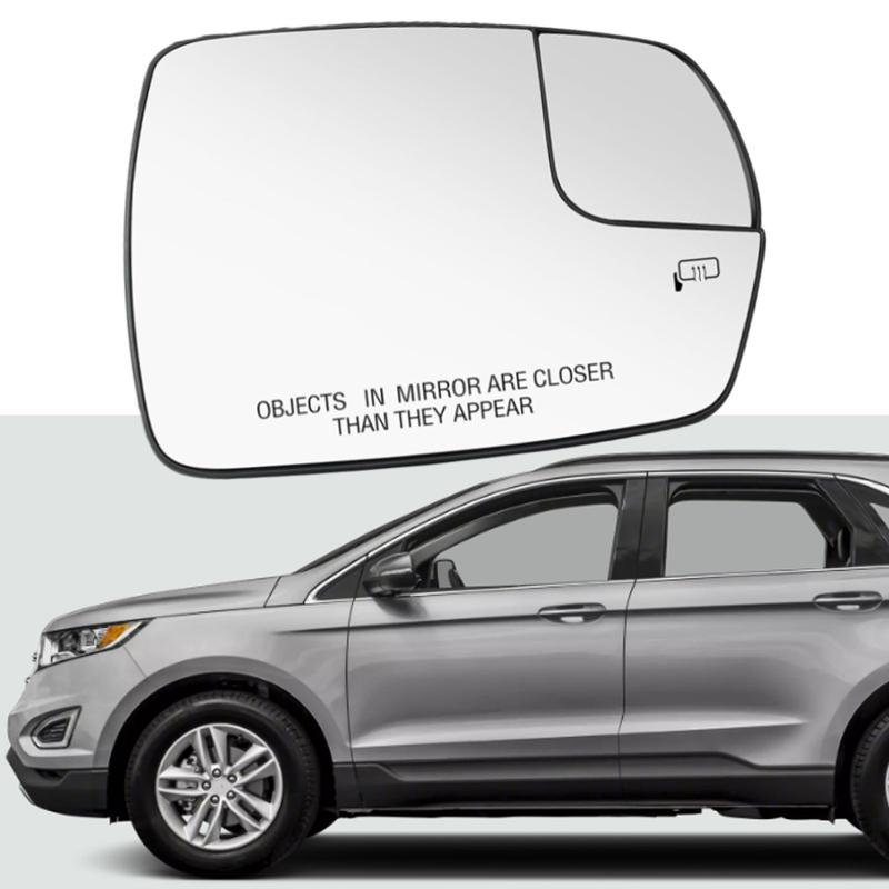 For Ford Edge 2015 2016 2017 2018 Left or Right Door Wing Heated Rearview Mirror Glass Side Mirror White Lens