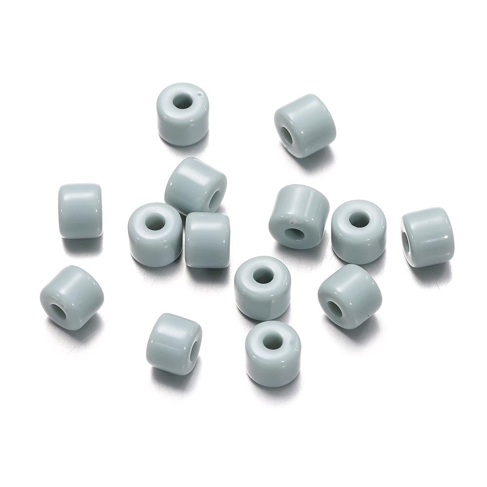 50/100pcs 5x6mm Acrylic Tube Beads Spacer Loose Bead for Necklace Bracelet Earrings Findings DIY Jewelry Making Accessories