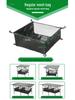 Black Mesh Hanging Bag Set: 16 & 20-Piece Outdoor Folding Table Accessories