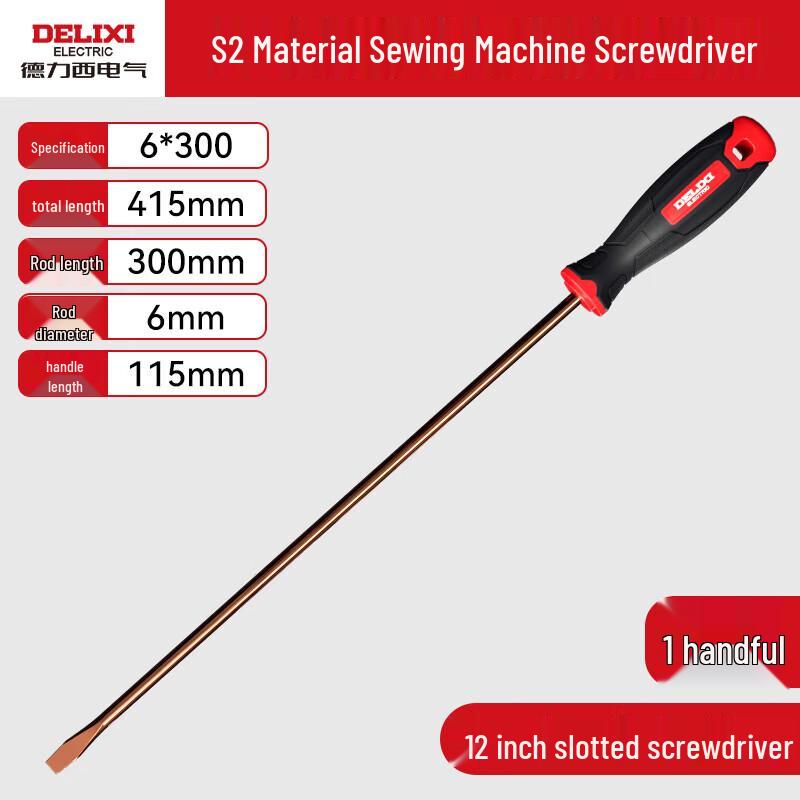 Delixi Extended Flathead Screwdriver