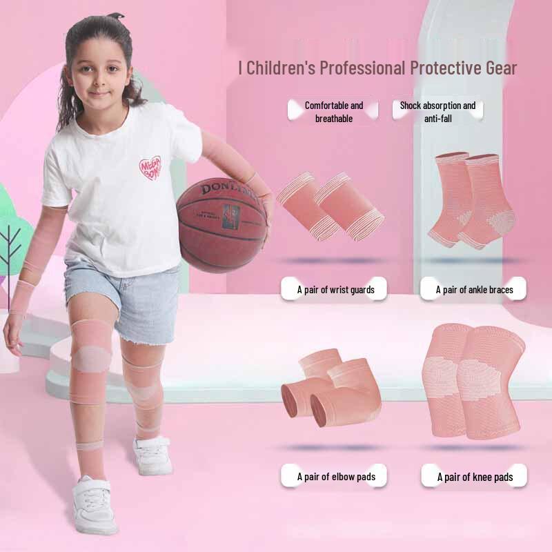 Tang Jun Kids Pink Protective Gear Set S
