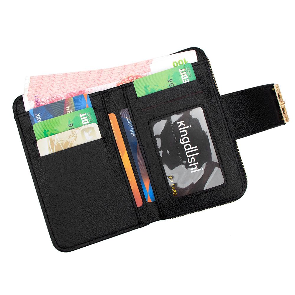 Damen Geldbörse & Clutch mit mehreren Kartenfächern und Reißverschluss-Münzfach