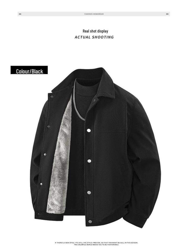 Men's American Style Fleece-Lined Winter Flight Jacket