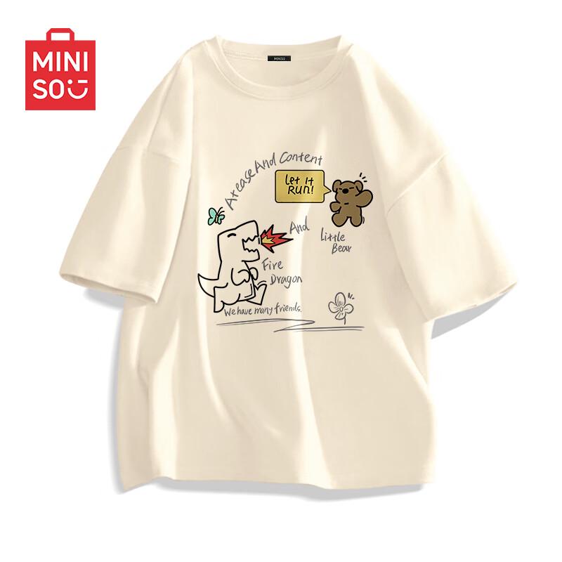 MINISO Men's Combed Cotton Graphic T-Shirt