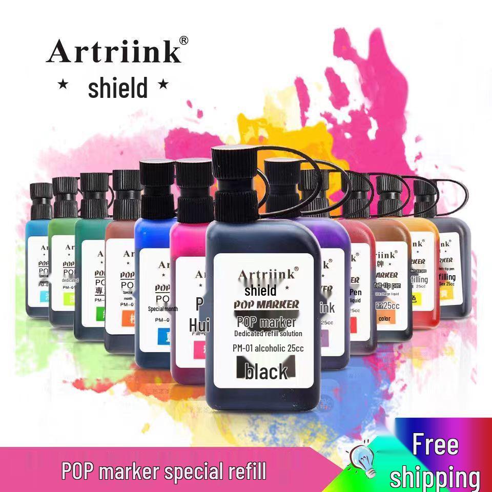 

Чернила для заправки масляных маркеров 24 цветов для рисованных от руки POP-постеров Coffee