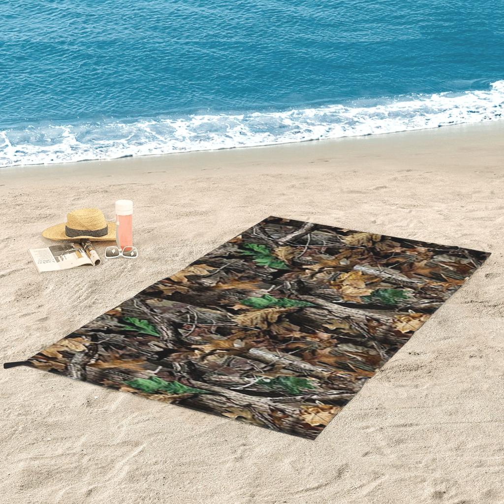 Real Tree Camouflage Beach Towel Soft Microfiber Quick Dry Absorbent Quick Towels For Bath