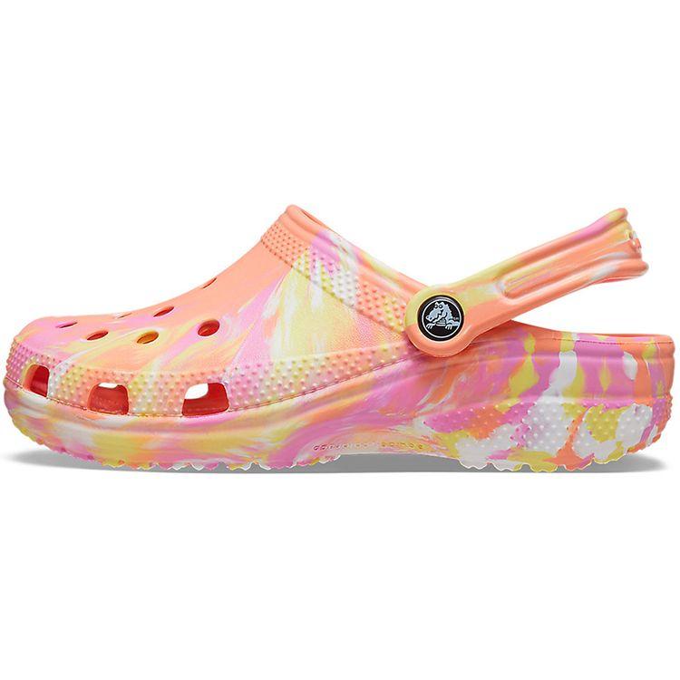 Crocs Classic Clog EVA Marble Pattern Unisex Footwear Papaya-Red Multicolor 206867-83F 37-38