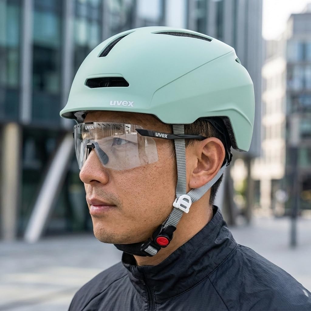 Sports Sunglasses UV400 Mirror Lens Pace Stage Black Matte [Uvex] Anti-fog Cycling/Running/Outdoor (Silver)