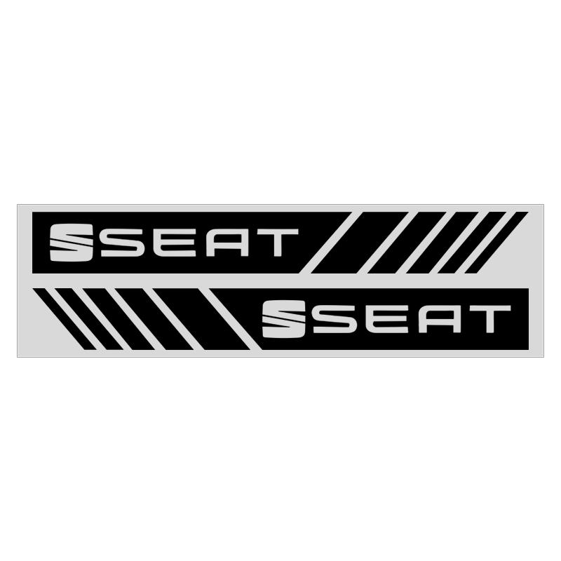 2Pcs Car Stripe Stickers Rearview Mirror Reflective Vinyl Decals Decoration For SEAT Leon FR Altea Ibiza Toledo Cordoba Alhambra Arona Ateca Exeo