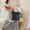 Bag for Women, Niche, High Beauty, Wave Point, Hand-held Bucket Bag, Korean Version, Fashionable and Versatile, Single Shoulder Crossbody