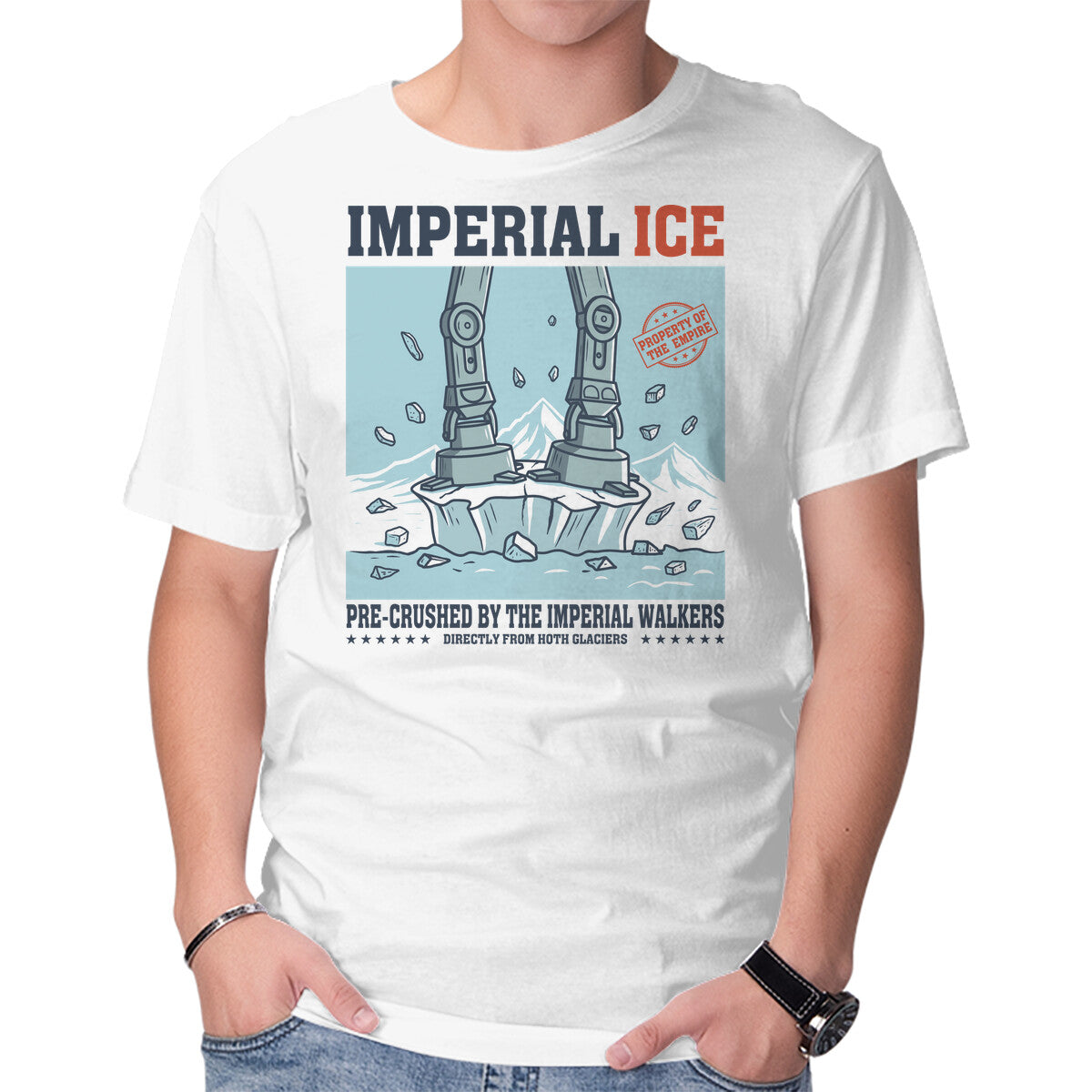 Unisex Crew Neck T-Shirt Imperial ICE Graphic Short Sleeve Casual Tee S