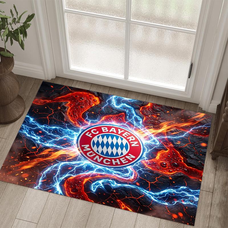 Tappeto in velluto di cristallo con design Bayern Monaco Accogliente Non?Tappeto Stampato Antiscivolo per Camera da Letto Soggiorno Ingresso