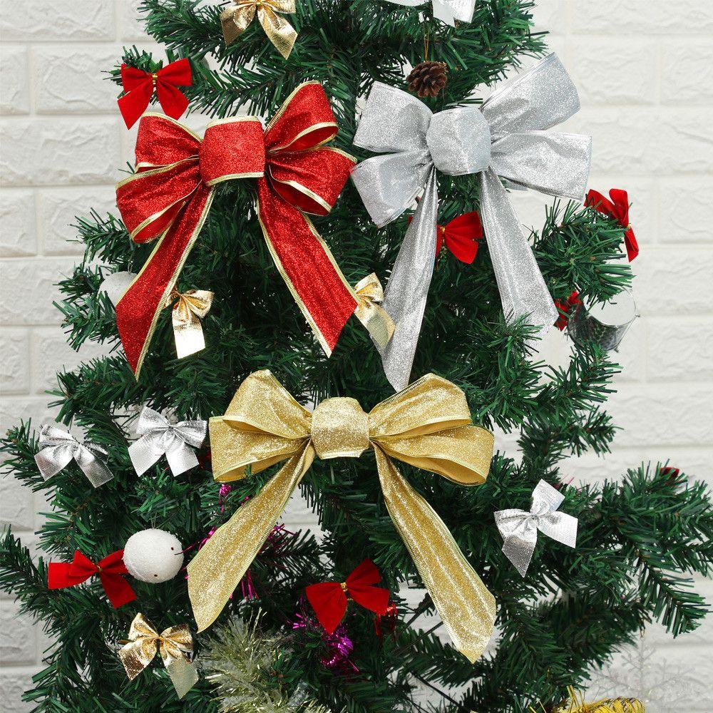 Decorate Gold Powder Bow Pendant Christmas Decorations Christmas Bow Bow Christmas