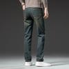 Winter Jeans Men's Warm Fleece Thickened Elastic Denim Pants Fashion Straight Elastic Retro Plush Velvet Pants