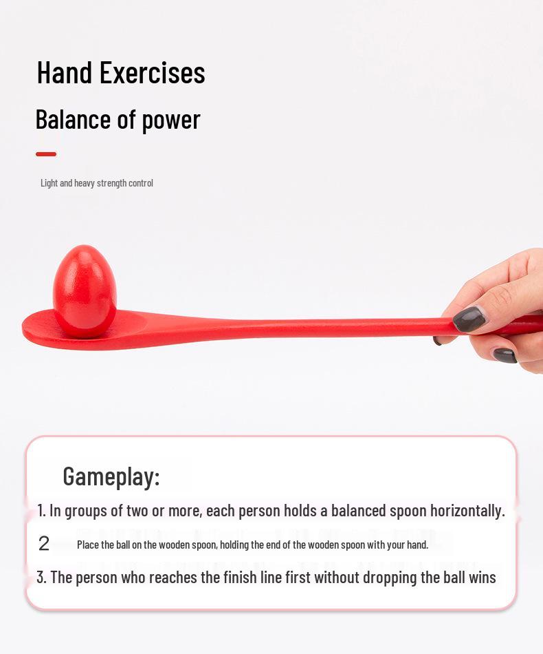 Wooden Spoon & Ball Balance Toy for Kids: Outdoor Sensory Integration & Parent-Child Play