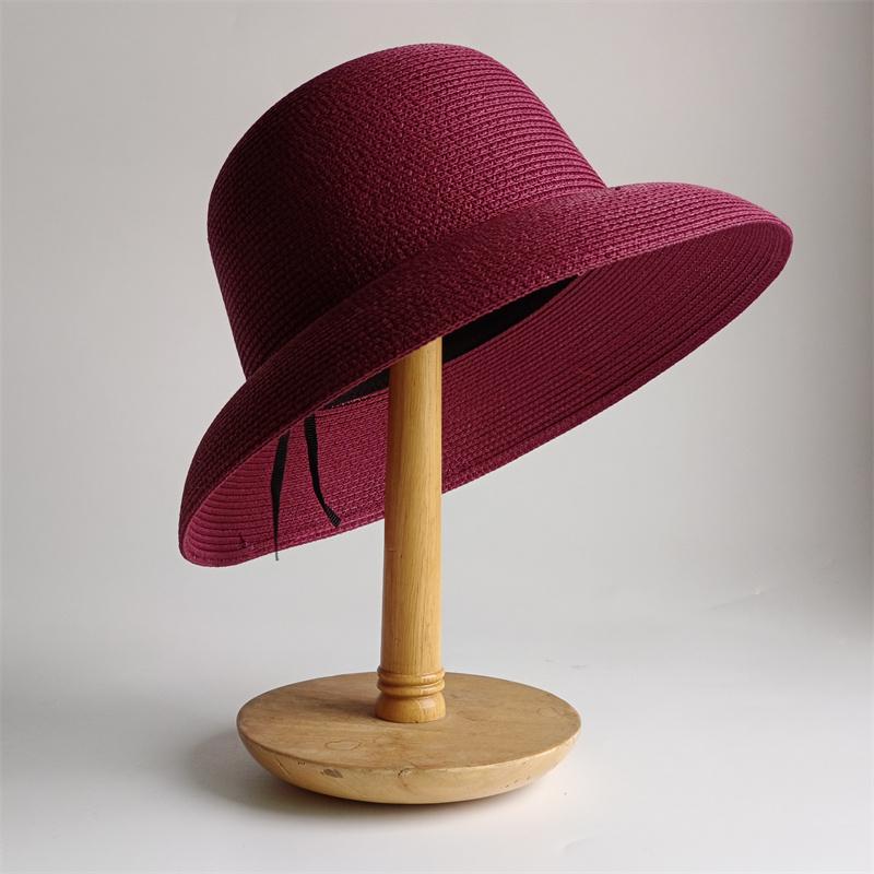 Straw Hat Women Summer Big Brim Travel Sunscreen Hepburn Wind Visor Holiday Beach Hat Foldable Versatile Hat Women