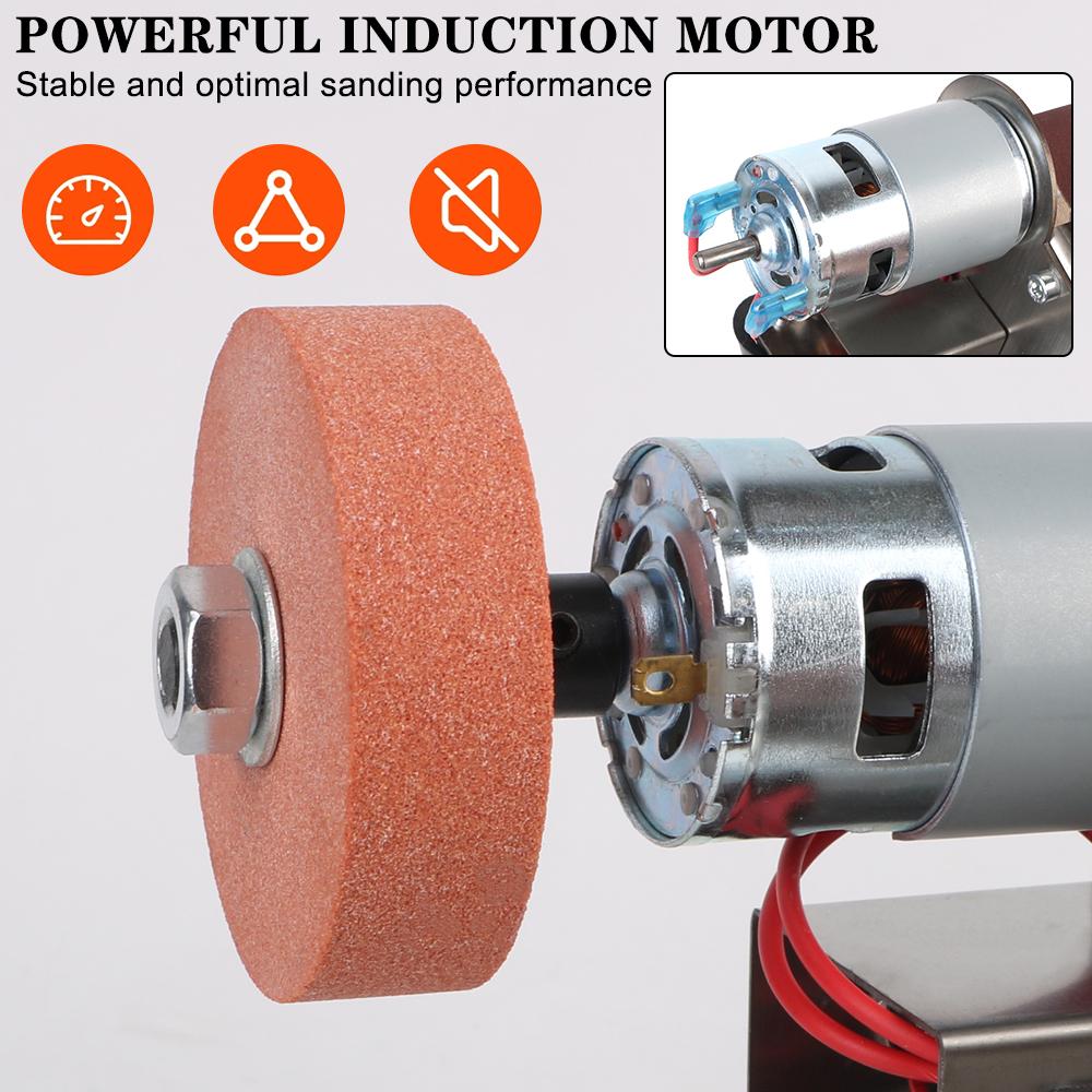 7 Variable Speed Electric Sanding Polishing Grinding Machine Mini Grinding Machine Electric Sharpener Belt Sander EU Plug