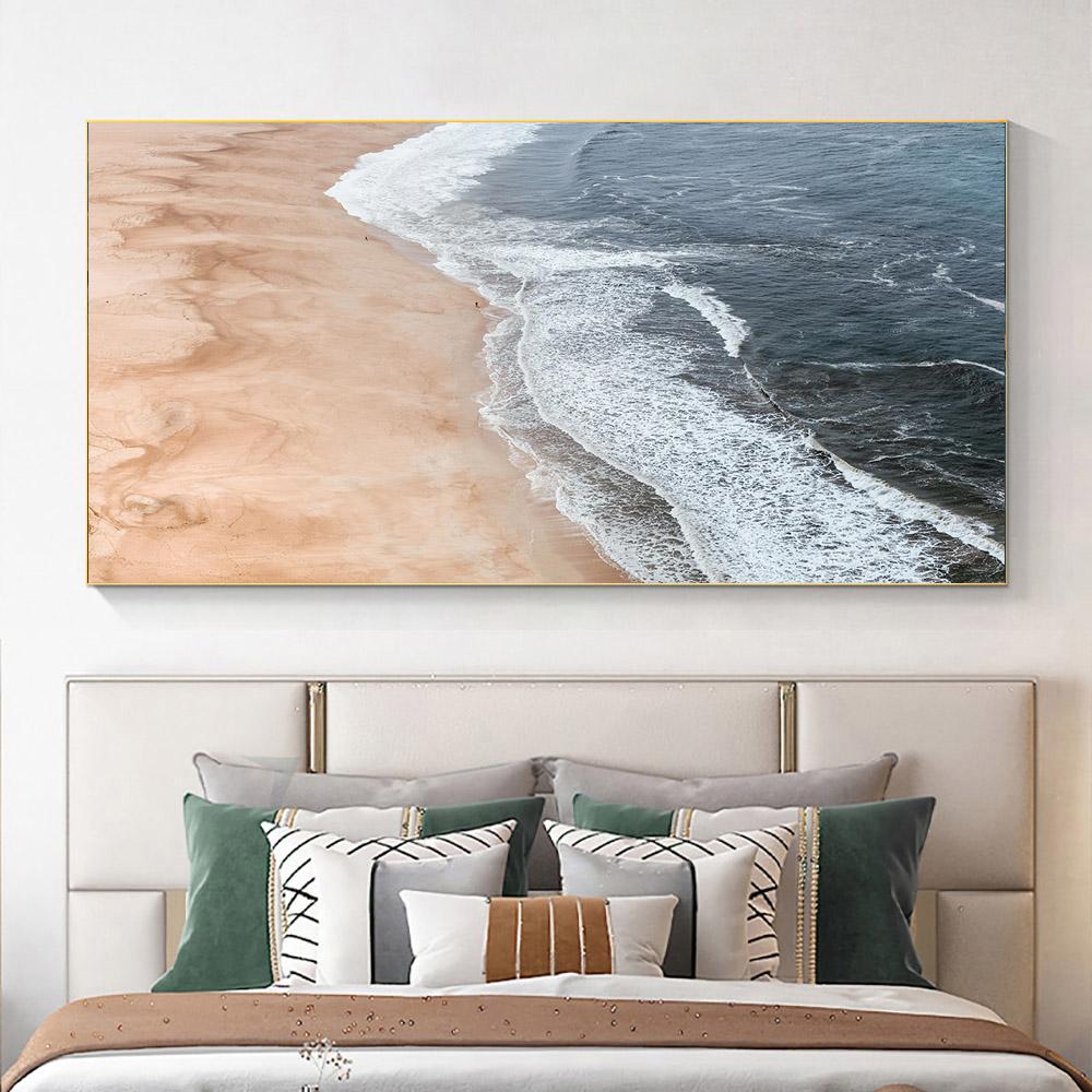 Modern Sea Wave Beach Sunset Landscape Canvas Painting Nature Seascape Posters and Prints Wall Art Pictures Home Decor