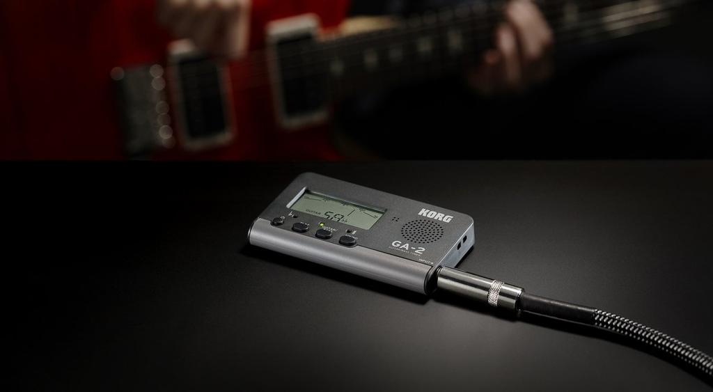 KORG GA-2 GuitarBass Tuners, Black x Light Gray, Set of 2
