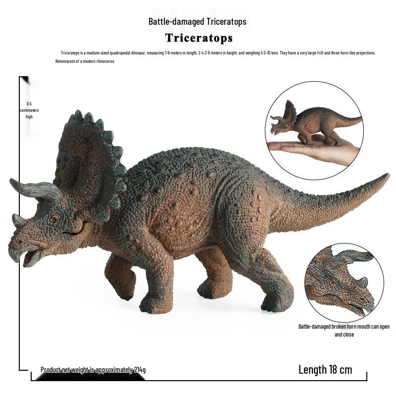 Realistic Jurassic Dinosaur Models - Triceratops, T. Rex, Mosasaurus, Pachycephalosaurus Toys