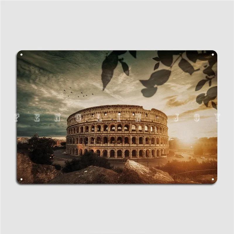 The Colosseum Metal Sign Cinema Living Room Club Bar Customize Plates Tin Sign Posters 20x30cm