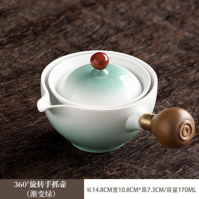 Creative Luck Cat Ceramic Chinese Kung Fu Tea Set Travel Teapot with Handle Cute Cat Pot Household Kung Fu Teapot Cup Set Gift