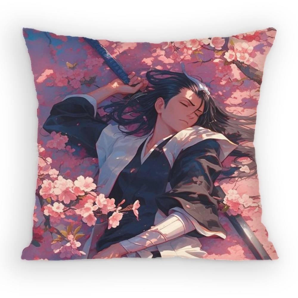 BBleach Kuchiki Byakuya Pillow Case Sofa Living Room Bedroom Headboard Backrest Cushion Square Cushion Nap Time